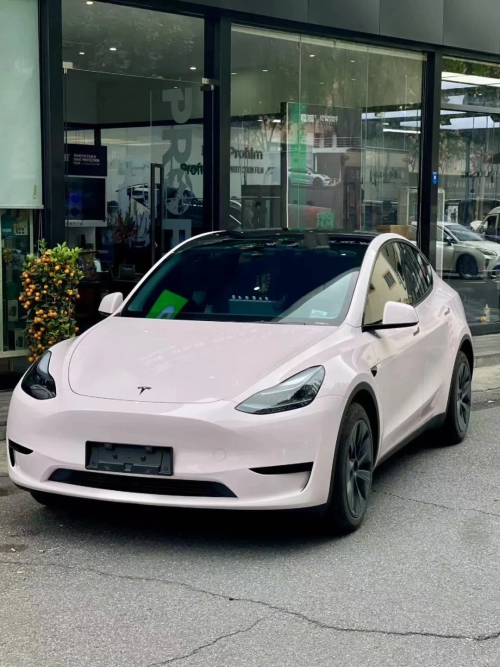 Tesla PET Gloss Mary Kay Pink Car Vinyl Wrap review 
