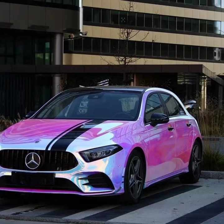 Holographic Chrome Rainbow White Car Vinyl Wrap (Non-Stretchable) review hdfkjsf 03