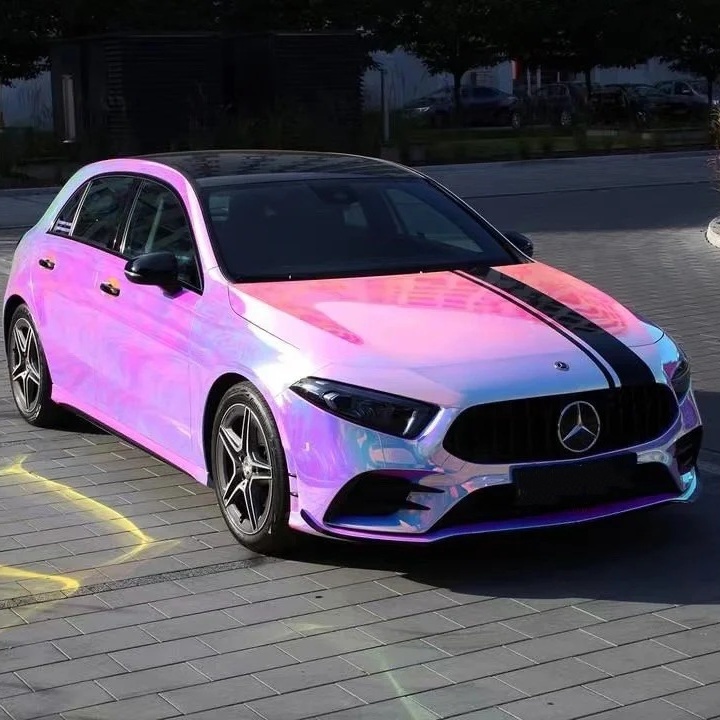 Holographic Chrome Rainbow White Car Vinyl Wrap (Non-Stretchable) review hdfkjsf 01