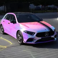 Holographic Chrome Rainbow White Car Vinyl Wrap (Non-Stretchable) review 0