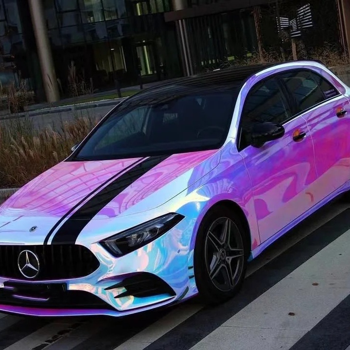 Holographic Chrome Rainbow White Car Vinyl Wrap (Non-Stretchable) review ewgwr 02