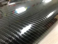 6D Super Gloss Emulational Carbon Fiber Black Car Vinyl Wrap  review 0