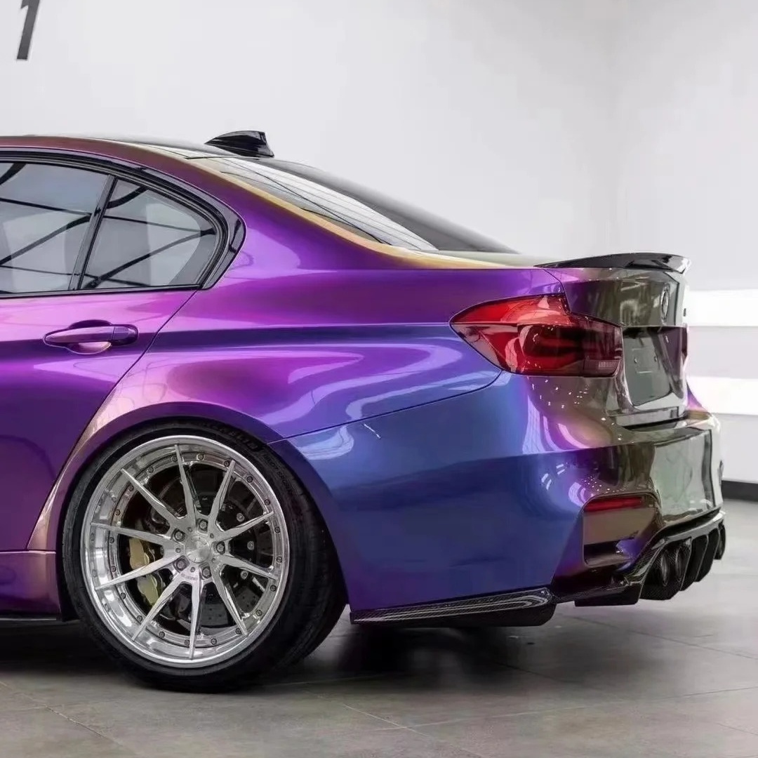 PET Gloss Shifting Green Purple Car Vinyl Wrap review fdgre 01