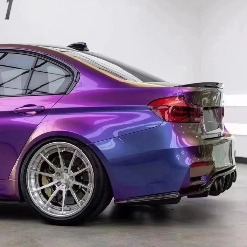 PET Gloss Shifting Green Purple Car Vinyl Wrap review 