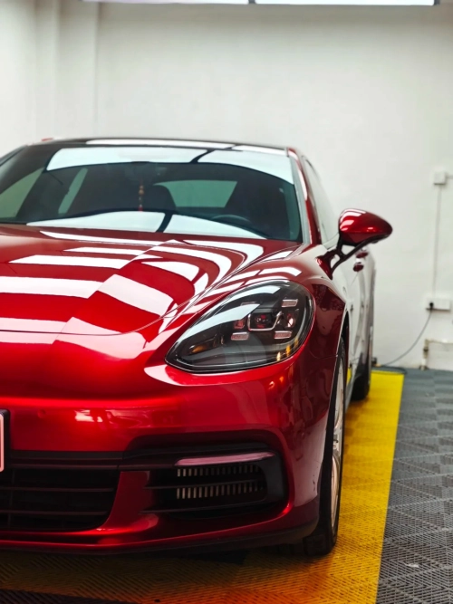 PET Gloss Metallic Cherry Red Car Vinyl Wrap review 