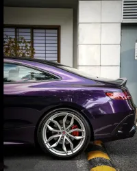 PET Gloss Ghost Midnight Purple Car Vinyl Wrap review 3