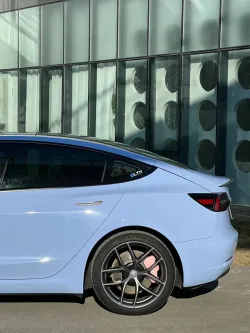 Glossy Crystal Baby Blue Car Vinyl Wrap review sfgtr 03