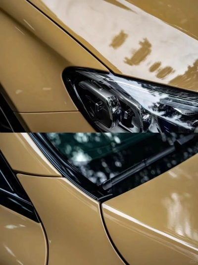 PET Super Gloss Sandstorm Yellow Desert Yellow Car Vinyl Wrap