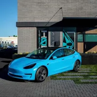 PET Super Gloss Miami Blue Car Vinyl Wrap review 0