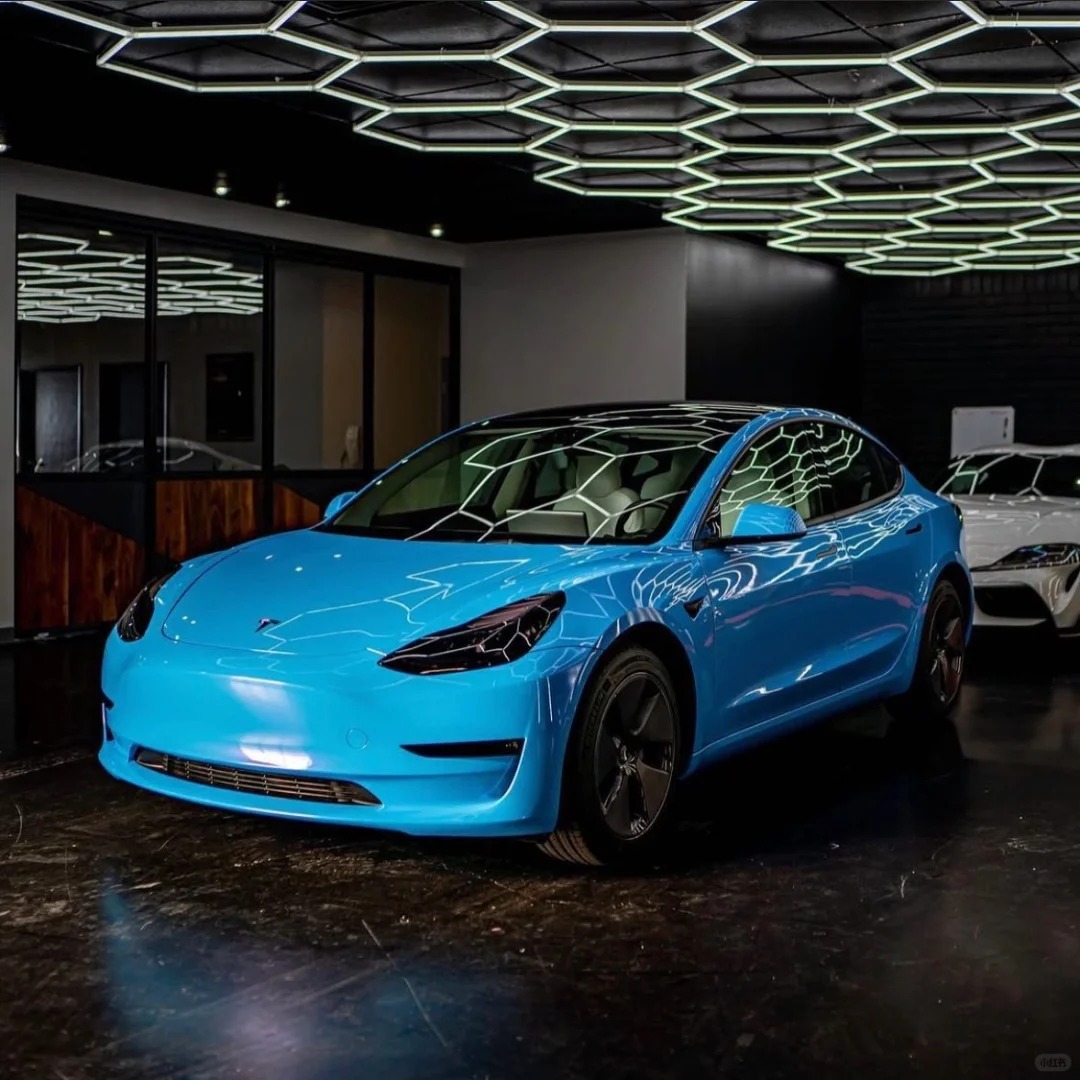 PET Super Gloss Miami Blue Car Vinyl Wrap review jkjtf 02