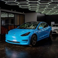 PET Super Gloss Miami Blue Car Vinyl Wrap review 1