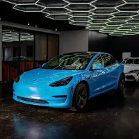 PET Super Gloss Miami Blue Car Vinyl Wrap review 1