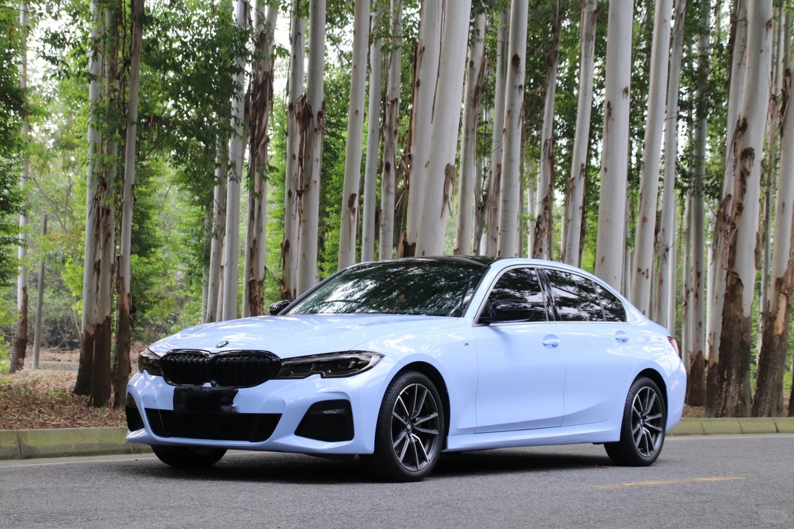 Glossy Crystal Baby Blue Car Vinyl Wrap review 0