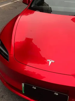 PET Gloss Metallic Cherry Red Car Vinyl Wrap review dsgd 03