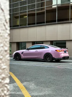 Glossy Oolong Milk Tea Pink Car Vinyl Wrap review fzjyt 01