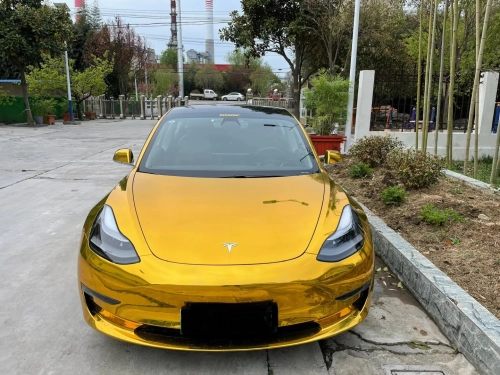 Chrome Mirror Gold Car Vinyl Wrap review 