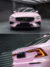 Macaron Cherry Pink Car Vinyl Wrap review 0