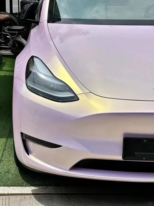 Gloss Glazed Gold Pink Car Vinyl Wrap review 