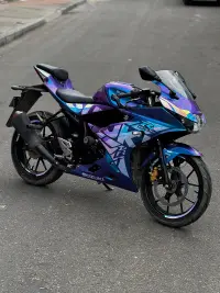 Gloss Auroral Blue Purple Car Vinyl Wrap review 2