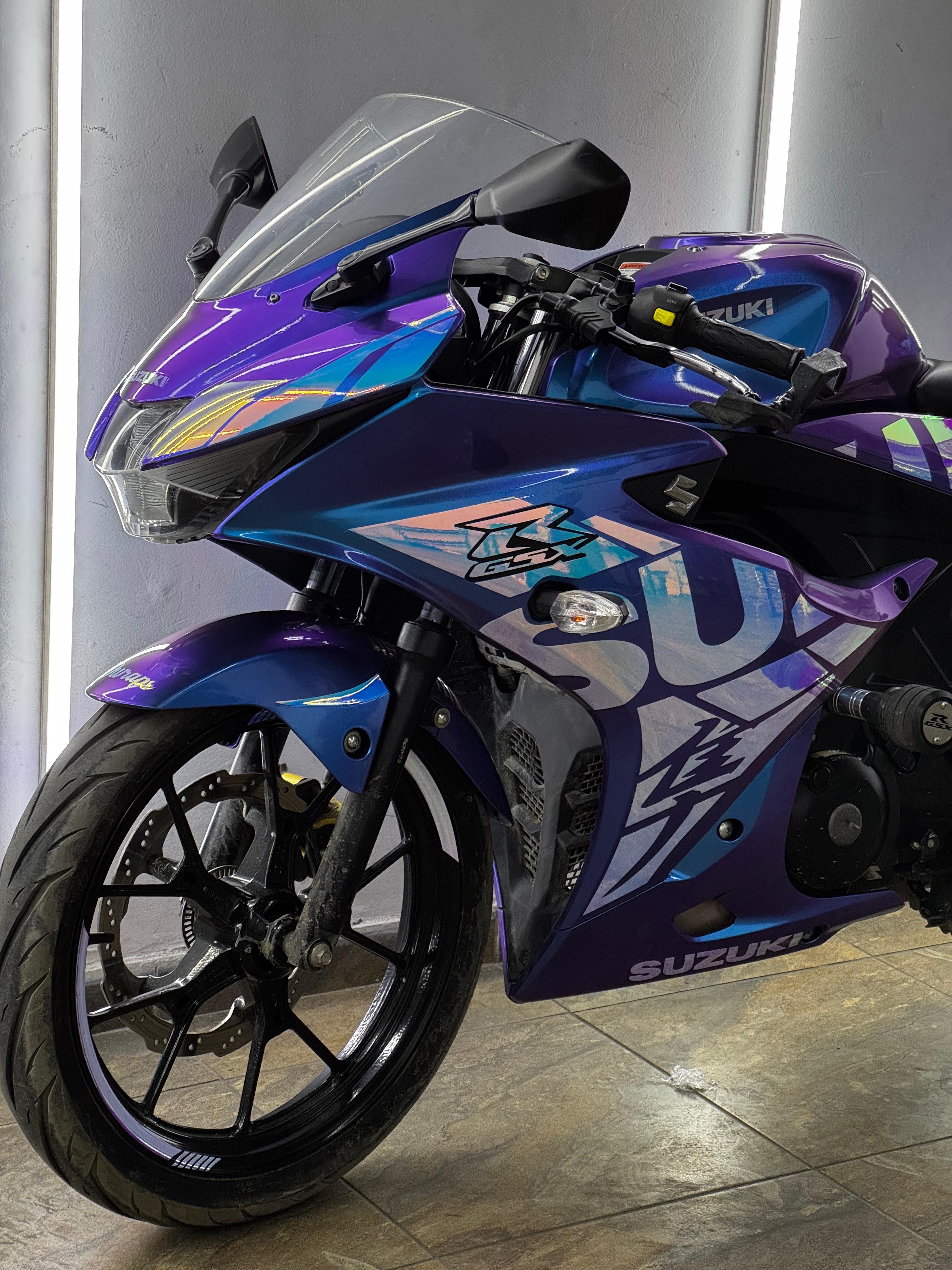 Gloss Auroral Blue Purple Car Vinyl Wrap review dsgeth 07