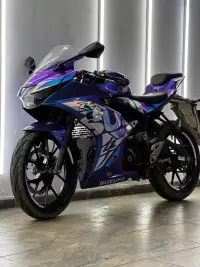 Gloss Auroral Blue Purple Car Vinyl Wrap review 7