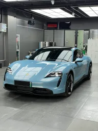 PET Porsche Bentley Gloss Ice Blue Car Vinyl Wrap review 2
