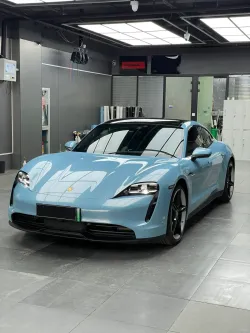 PET Porsche Bentley Gloss Ice Blue Car Vinyl Wrap review fgRT 03