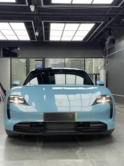 PET Porsche Bentley Gloss Ice Blue Car Vinyl Wrap review fgRT 02