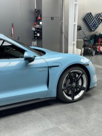 PET Porsche Bentley Gloss Ice Blue Car Vinyl Wrap review 3