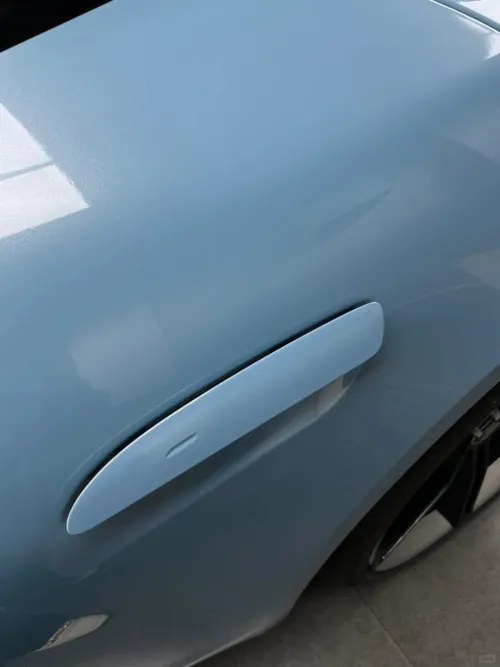 PET Porsche Bentley Gloss Ice Blue Car Vinyl Wrap review 