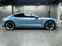 PET Porsche Bentley Gloss Ice Blue Car Vinyl Wrap review sfewge 02
