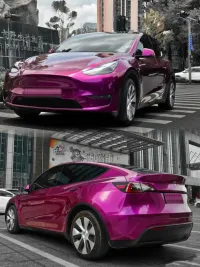 PET BMW Gloss Pearl Purple Car Vinyl Wrap review 1