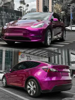 PET BMW Gloss Pearl Purple Car Vinyl Wrap review dafger 02