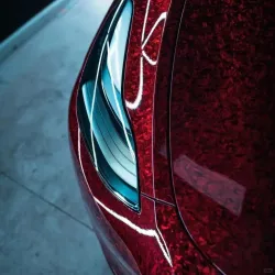 PET Super Gloss Forging Carbon Red Car Vinyl Wrap review dsger 02