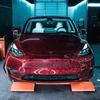 PET Super Gloss Forging Carbon Red Car Vinyl Wrap review 0