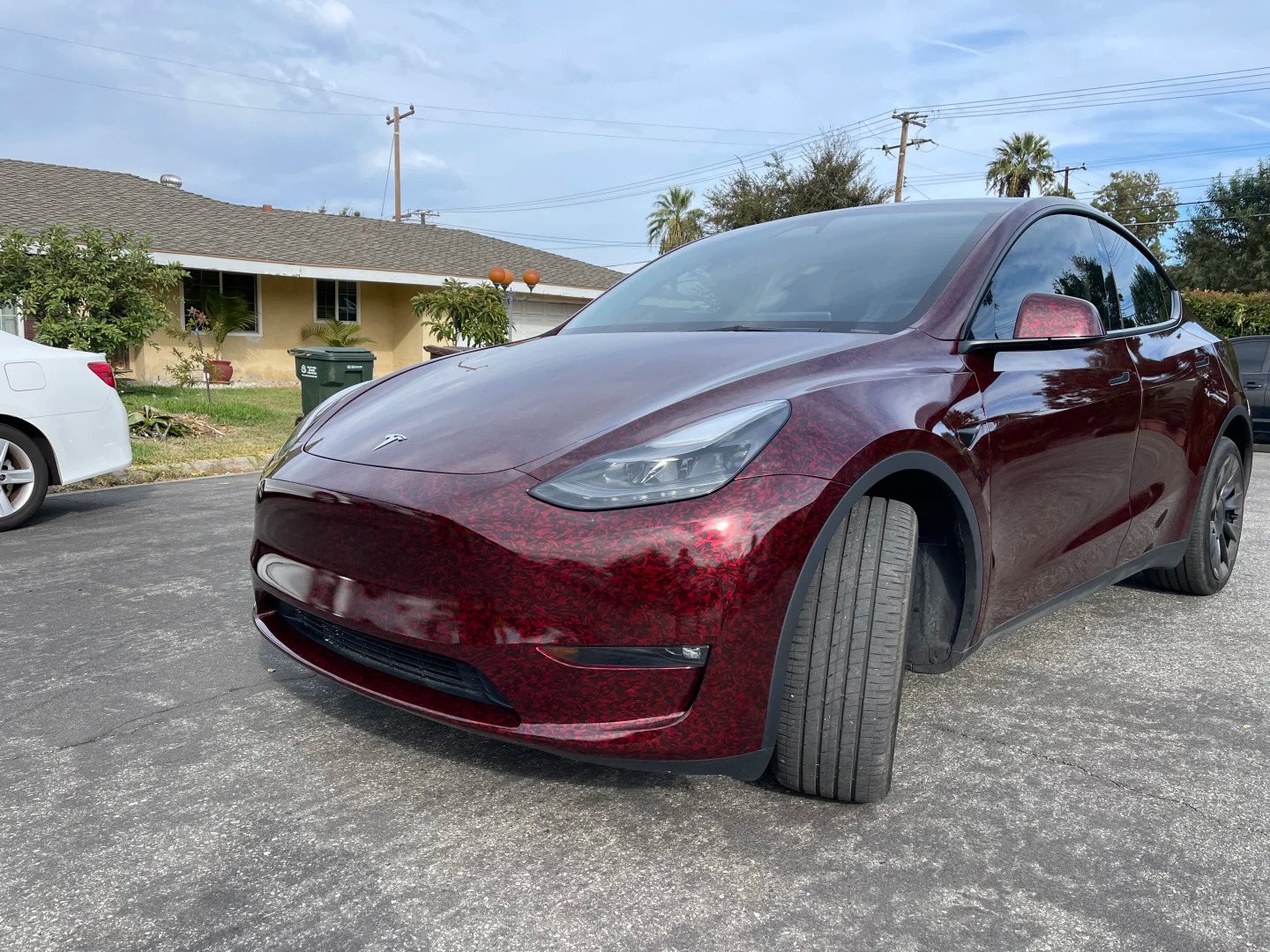 PET Super Gloss Forging Carbon Red Car Vinyl Wrap review dfhtyk 02