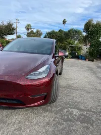 PET Super Gloss Forging Carbon Red Car Vinyl Wrap review 2