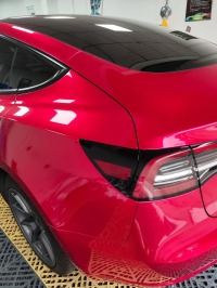 PET Gloss Metallic Vampire Red Car Vinyl Wrap review 2