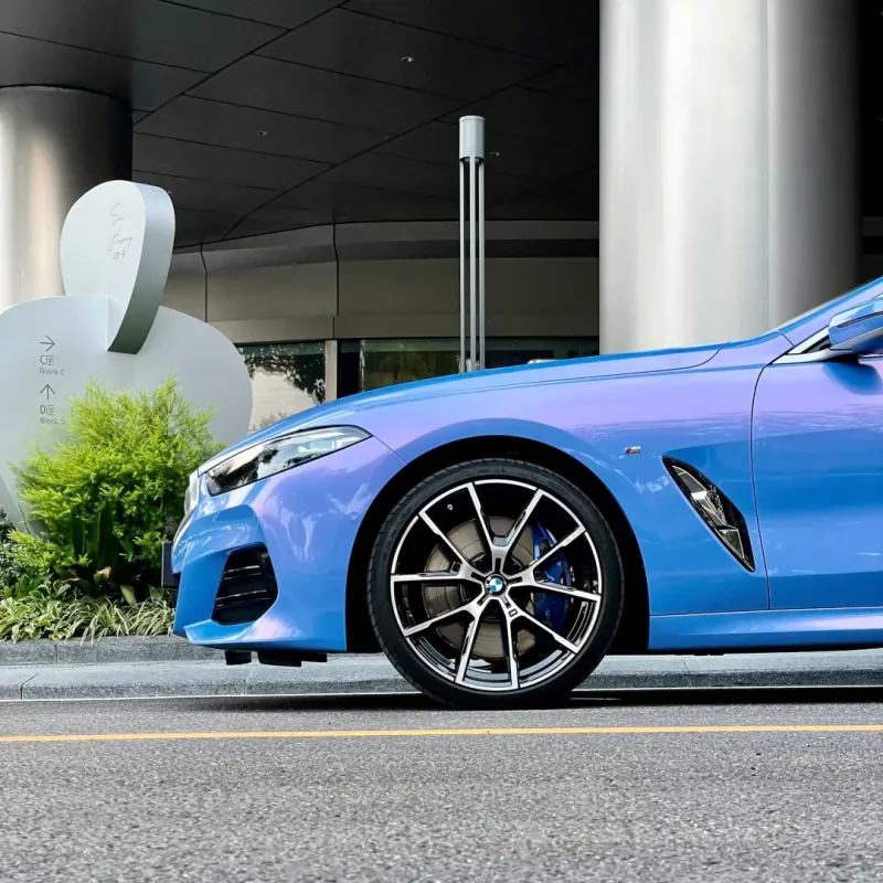 BMW Benz Glossy Diamond Blue Red Car Vinyl Wrap review fdbrt 03