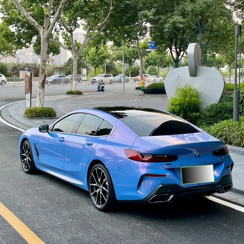 BMW Benz Glossy Diamond Blue Red Car Vinyl Wrap review fdbrt 02