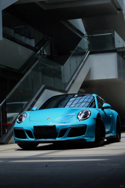 PET Super Gloss Miami Blue Car Vinyl Wrap review 