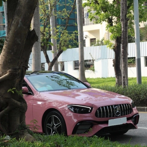 Glossy Oolong Milk Tea Pink Car Vinyl Wrap review 