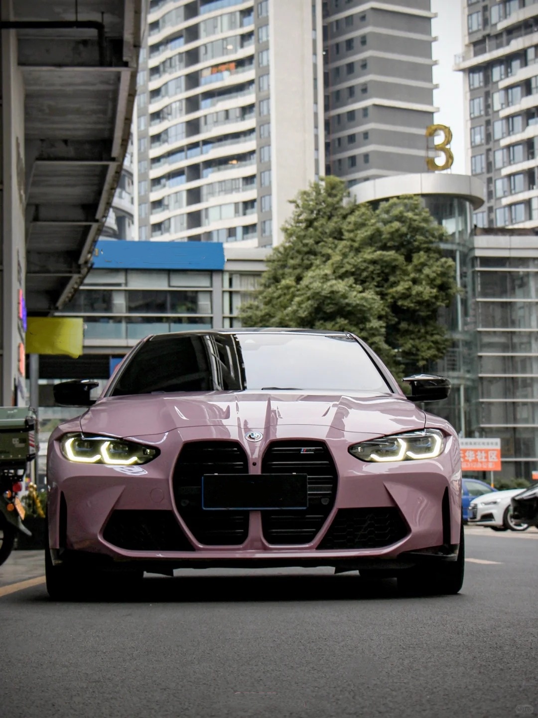 Glossy Oolong Milk Tea Pink Car Vinyl Wrap review 1