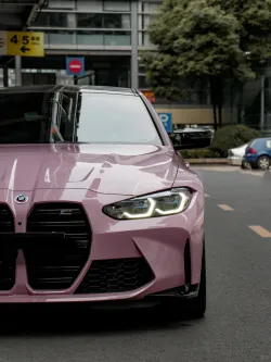 Glossy Oolong Milk Tea Pink Car Vinyl Wrap review ewger 02