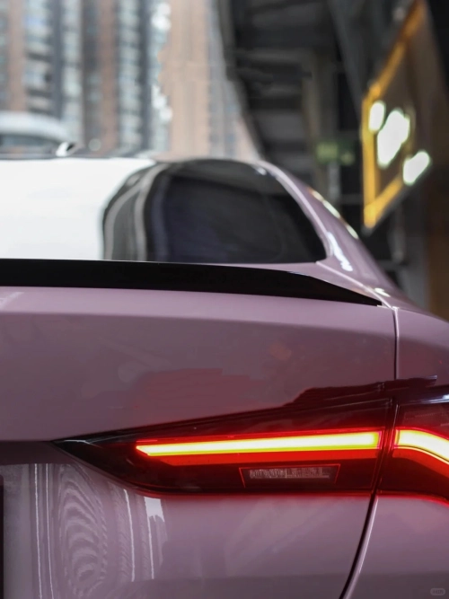 Glossy Oolong Milk Tea Pink Car Vinyl Wrap review 