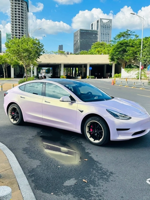 Gloss Glazed Gold Pink Car Vinyl Wrap review 