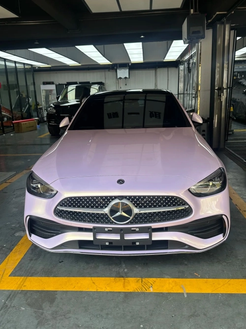 Gloss Glazed Gold Pink Car Vinyl Wrap review 