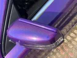 Super Gloss Laser Dark Purple Car Vinyl Wrap review huig