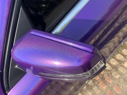 Super Gloss Laser Dark Purple Car Vinyl Wrap review 