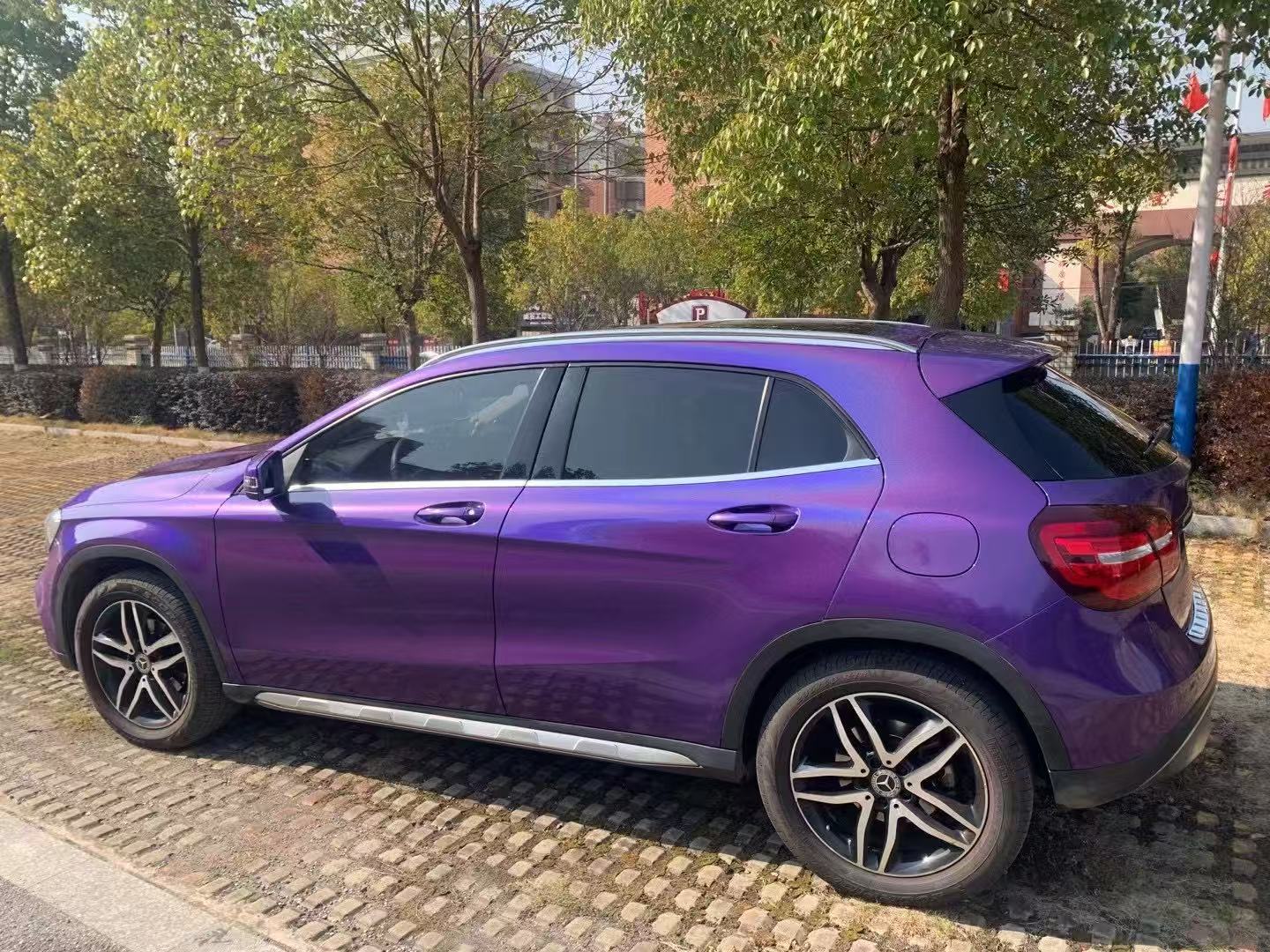 Super Gloss Laser Dark Purple Car Vinyl Wrap review sfHrt